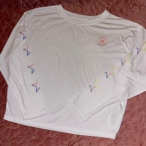 NWOT Converse Kids White Long Sleeve crop!